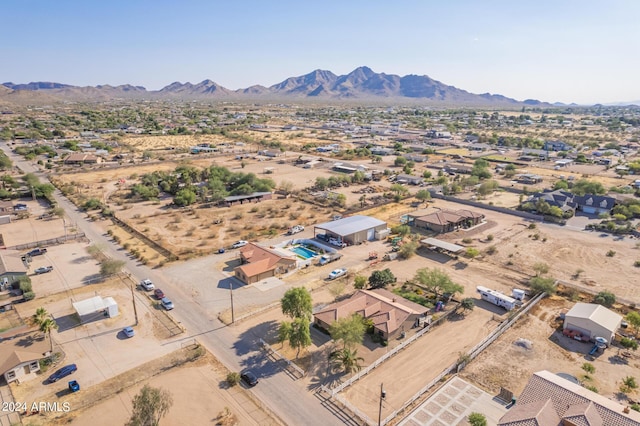 bird's eye view featuring a mountain view