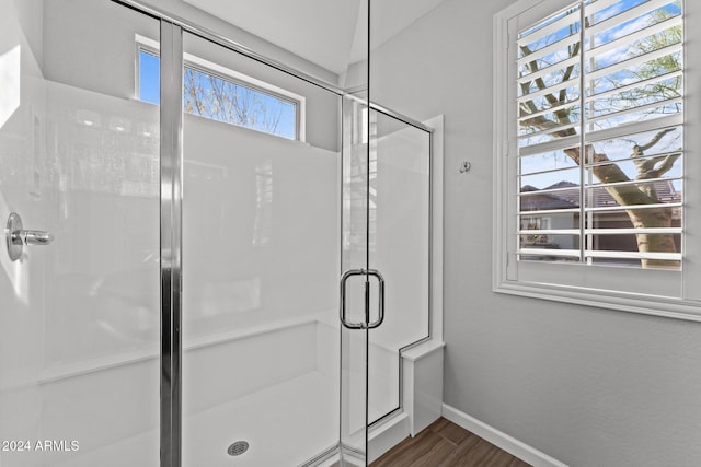 bathroom with walk in shower