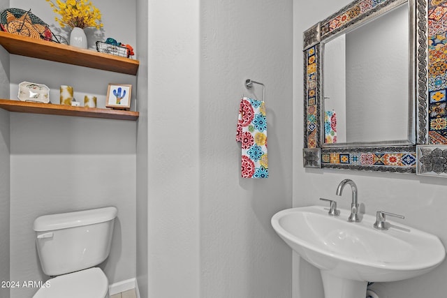 bathroom with toilet and sink