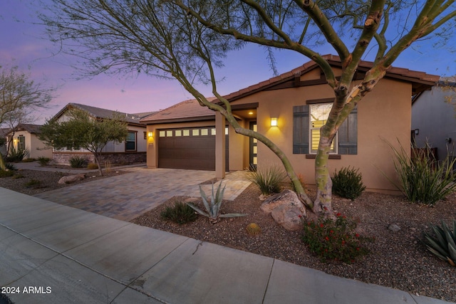 view of front of house featuring a garage