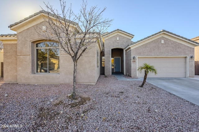 view of front of home featuring a garage