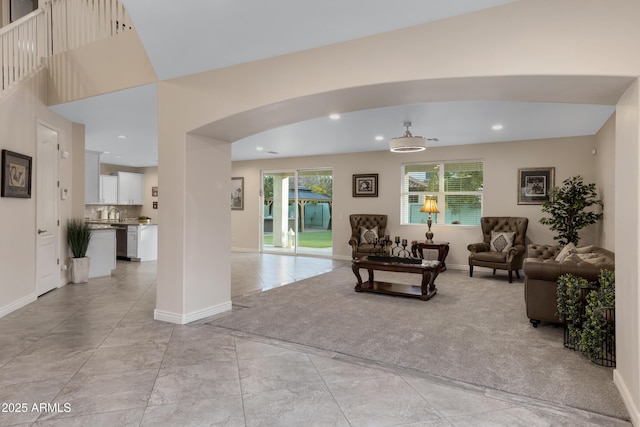 view of carpeted living room