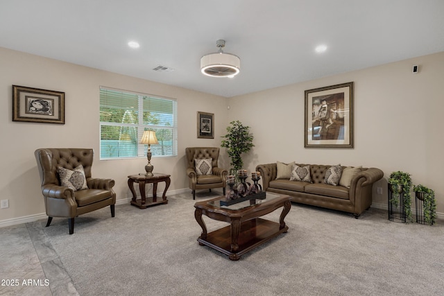 view of carpeted living room