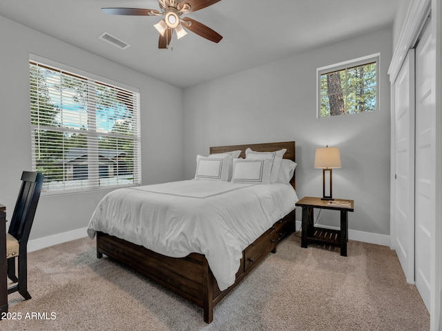 956 S Torrey Pines Dr, Williams, AZ 86046 - carpeted bedroom featuring a closet and ceiling fan