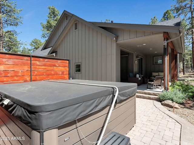 956 S Torrey Pines Dr, Williams, AZ 86046 - wooden terrace with a hot tub and a patio