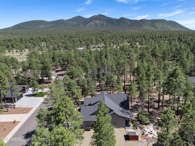 956 S Torrey Pines Dr, Williams, AZ 86046 - bird's eye view of a heavily wooded area and a mountain backdrop