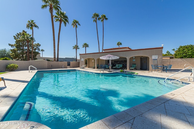 view of pool with a patio