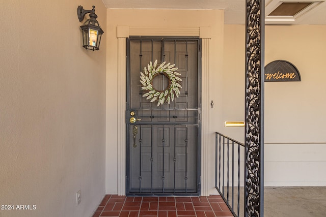 view of doorway to property