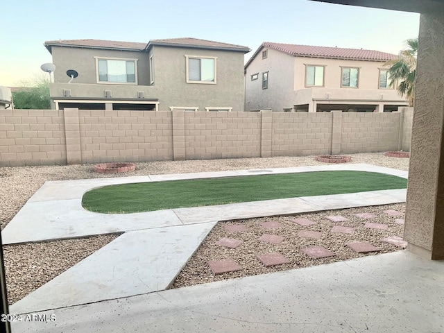 view of yard with a patio