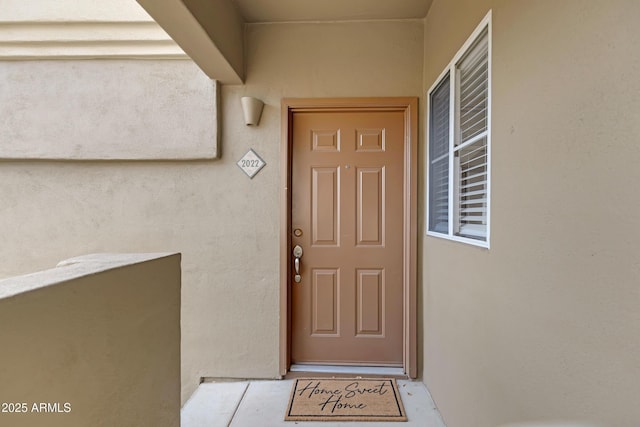 view of doorway to property