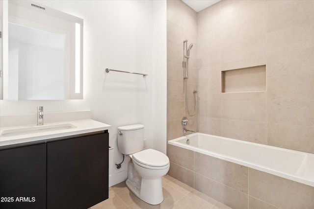19355 N 73rd Way Unit E-4014, Scottsdale, AZ 85255 - bathroom featuring vanity, tiled shower / bath combo, and tile patterned floors