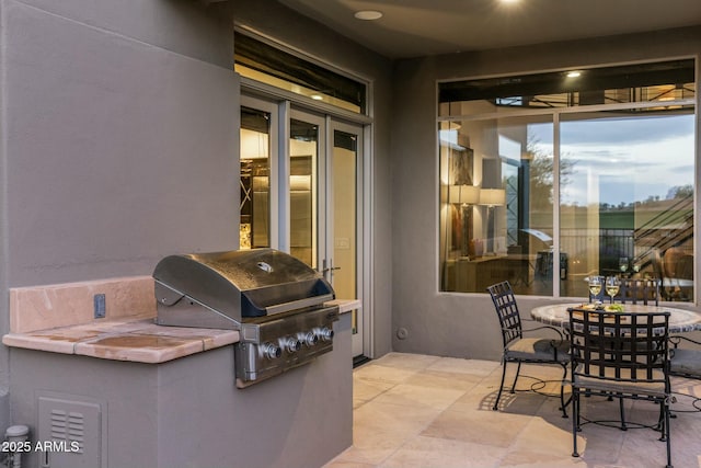 6929 E Montreal Pl, Scottsdale, AZ 85254 - view of patio / terrace with outdoor dining space, a grill, and area for grilling