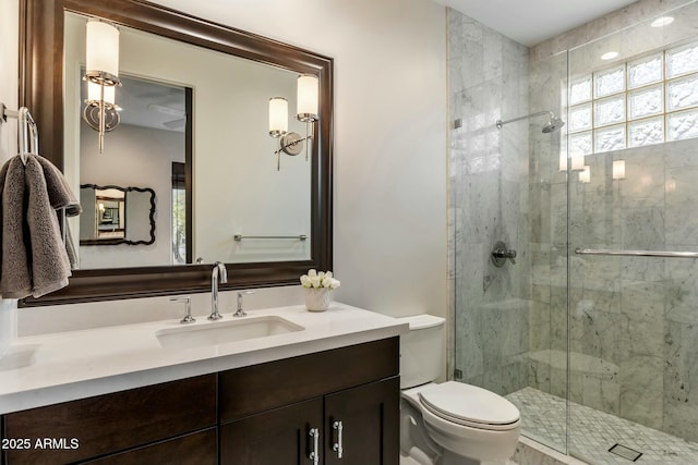 6929 E Montreal Pl, Scottsdale, AZ 85254 - full bath featuring toilet, a stall shower, and vanity