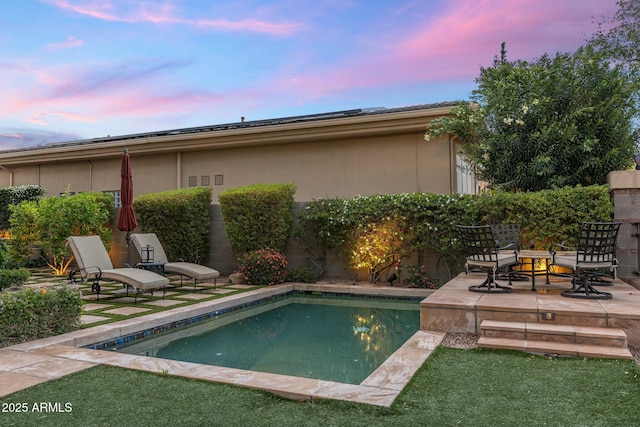 6929 E Montreal Pl, Scottsdale, AZ 85254 - view of pool featuring fence, a fenced in pool, and a patio