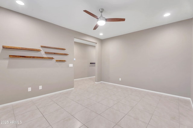 10160 E Harvest Rd, Florence, AZ 85132 - empty room with ceiling fan, recessed lighting, and baseboards