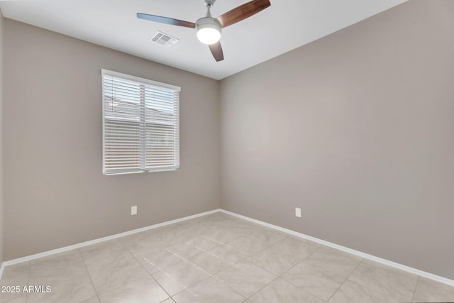 10160 E Harvest Rd, Florence, AZ 85132 - unfurnished room featuring ceiling fan, baseboards, and light tile patterned floors