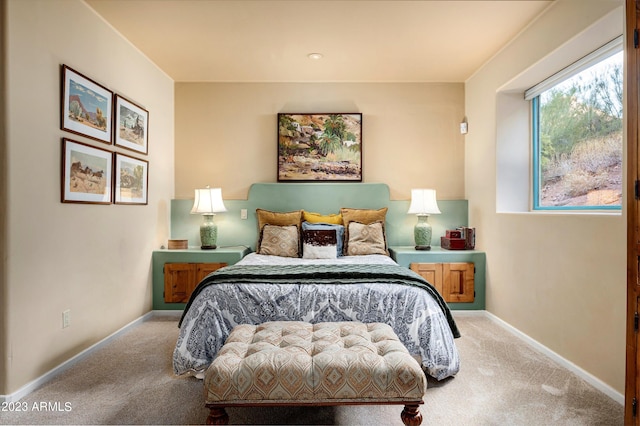 view of carpeted bedroom