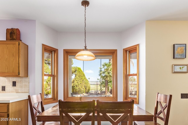 view of dining room