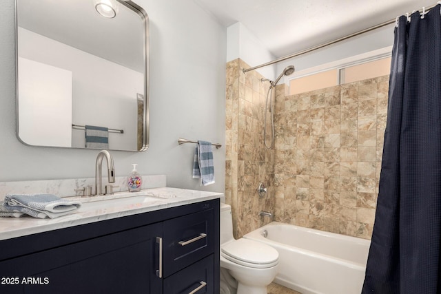 855 S Revolta Cir, Mesa, AZ 85208 - full bath with toilet, vanity, and shower / bathtub combination with curtain