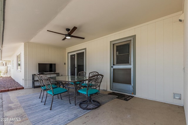 855 S Revolta Cir, Mesa, AZ 85208 - view of patio featuring a ceiling fan and outdoor dining area