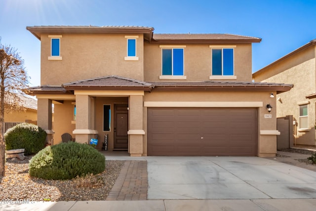 view of front of house featuring a garage