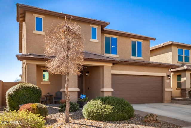 view of front of home featuring a garage