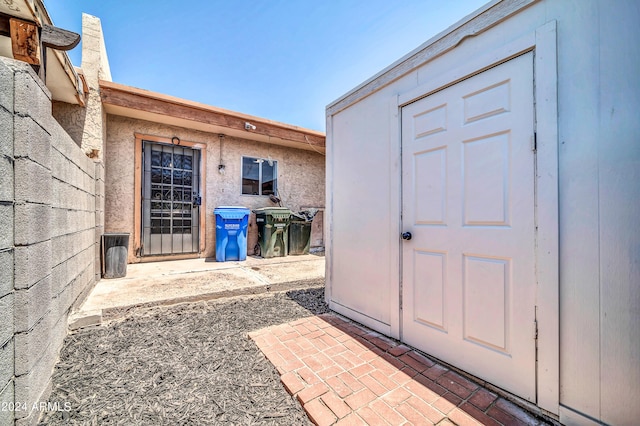 view of doorway to property