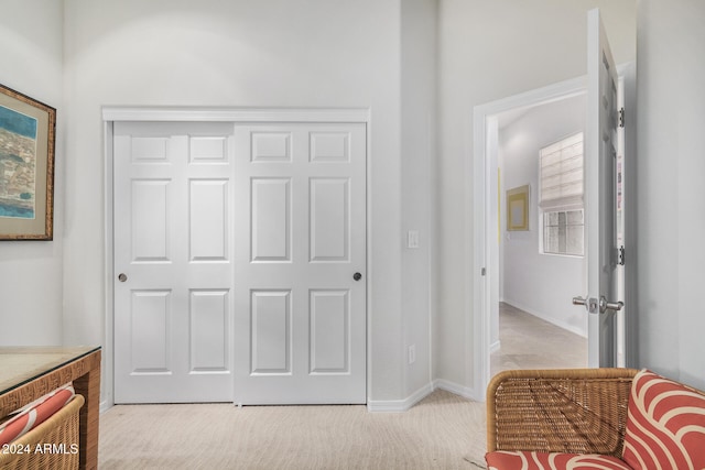 interior space with light colored carpet