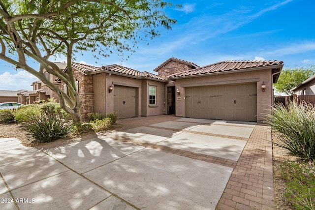 view of front of home featuring a garage