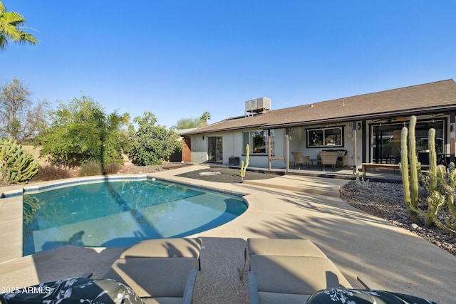 5802 E Spring Rd, Scottsdale, AZ 85254 - outdoor pool featuring a patio area and cooling unit