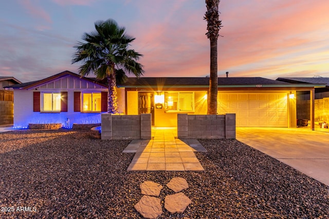 3643 E Friess Dr, Phoenix, AZ 85032 - ranch-style home featuring an attached garage and driveway