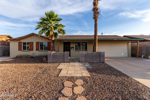 3643 E Friess Dr, Phoenix, AZ 85032 - ranch-style house featuring an attached garage and concrete driveway