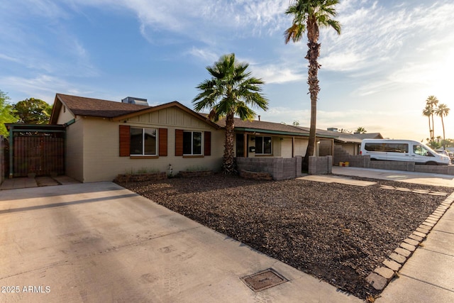 3643 E Friess Dr, Phoenix, AZ 85032 - single story home with concrete driveway and a gate