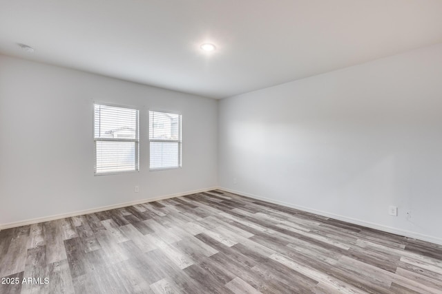 empty room featuring light wood-type flooring