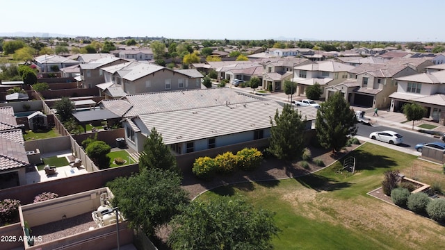 drone / aerial view with a residential view