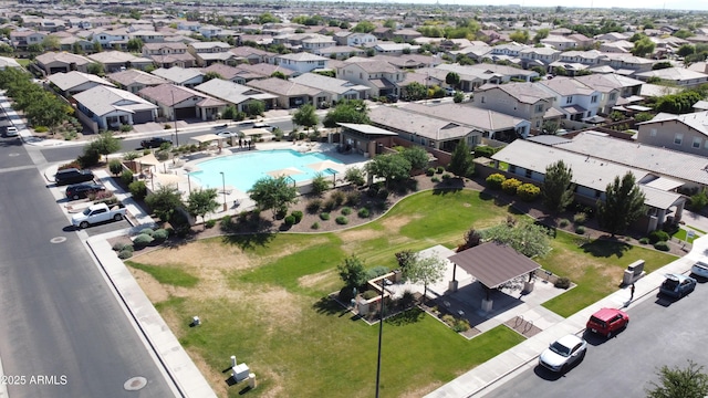bird's eye view featuring a residential view