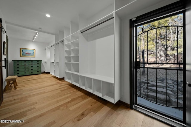 interior space featuring wood finished floors