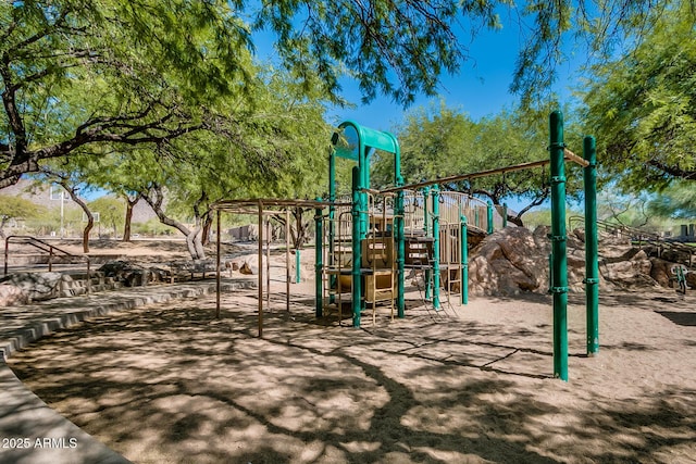 view of community jungle gym