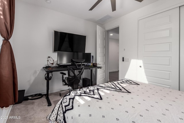 5897 N 195th Dr, Litchfield Park, AZ 85340 - home office featuring carpet flooring, a ceiling fan, and baseboards