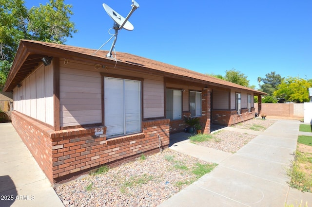 view of single story home