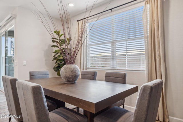 dining room featuring hardwood / wood-style flooring