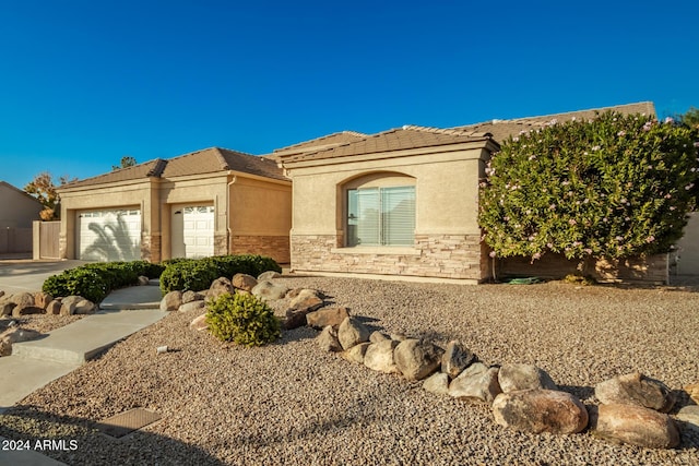 view of front of house featuring a garage