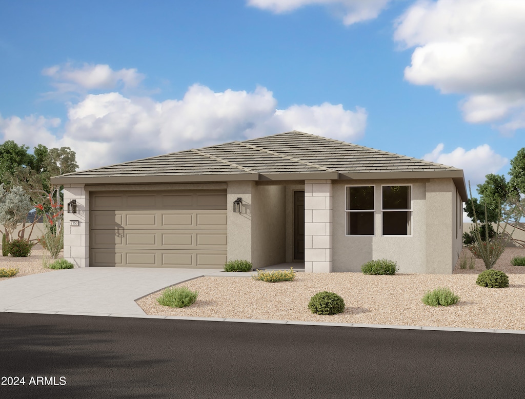 view of front of home featuring a garage