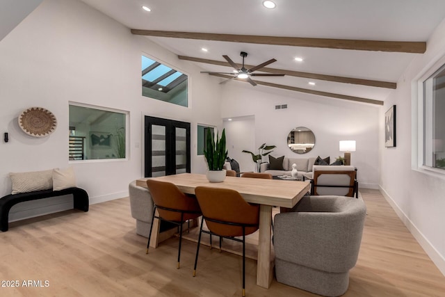 720 E Chilton Dr, Tempe, AZ 85283 - dining room with recessed lighting, a ceiling fan, and light wood finished floors