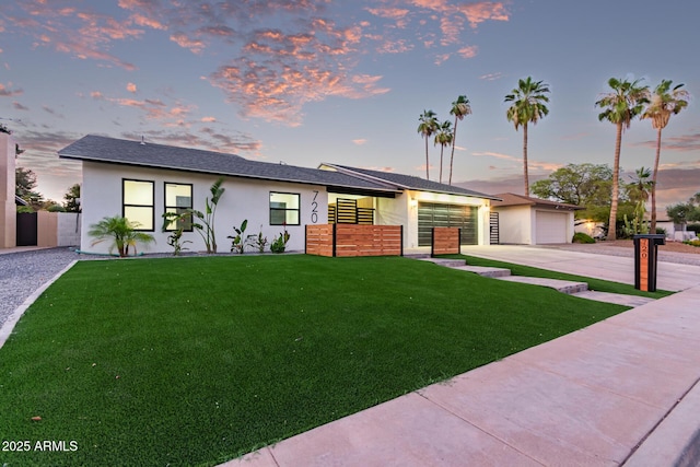 720 E Chilton Dr, Tempe, AZ 85283 - view of front of property with stucco siding, concrete driveway, a garage, and a shingled roof