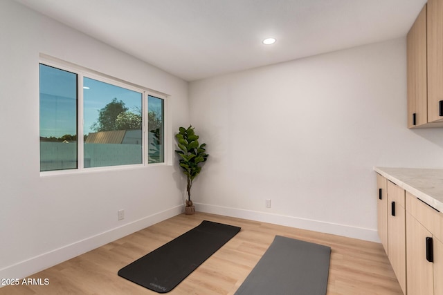 720 E Chilton Dr, Tempe, AZ 85283 - exercise room with recessed lighting and light wood-style floors