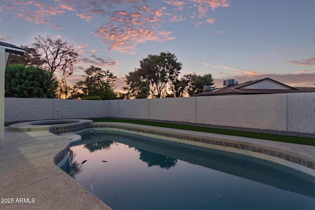 720 E Chilton Dr, Tempe, AZ 85283 - view of pool with a fenced backyard and a pool with connected hot tub