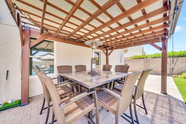 18644 N 21st St, Phoenix, AZ 85024 - view of patio / terrace featuring a pergola and outdoor dining space