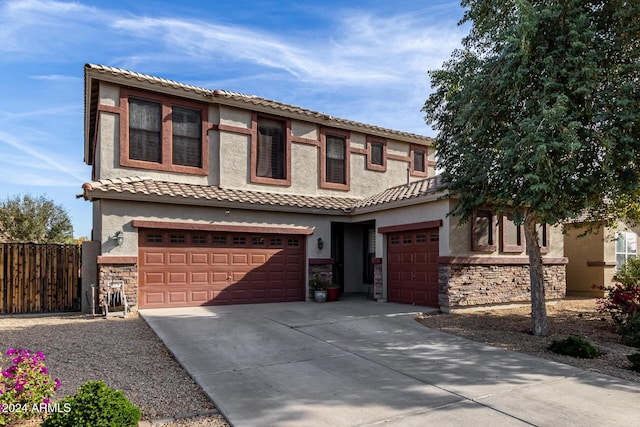 view of front of home featuring a garage