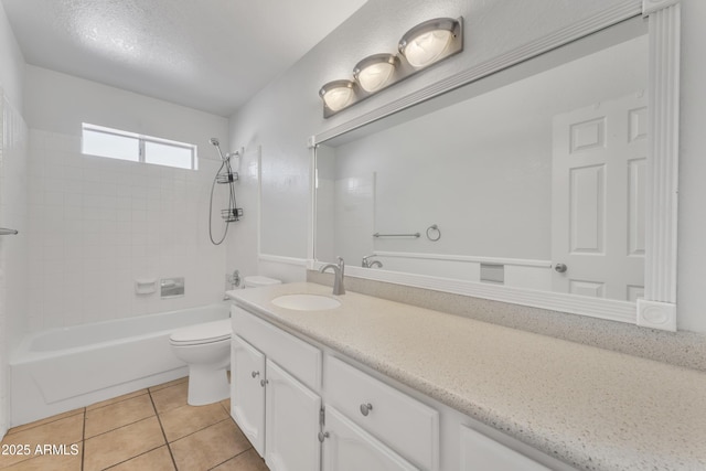 3046 E Dover St, Mesa, AZ 85213 - bathroom with vanity, tub / shower combination, and tile patterned floors